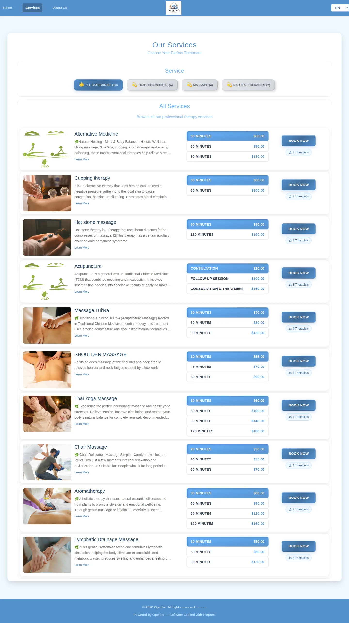 Service catalog